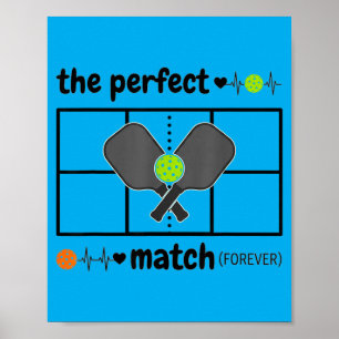 Braut Bräutigam Pickleball Hochzeit Bach Match Tha Poster