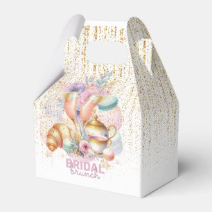 Braut-Brunch Pastell Rosa Gold Glitter individuell Geschenkschachtel