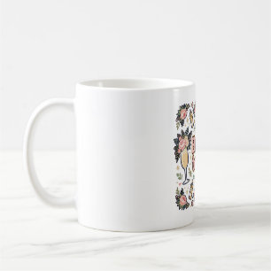 Braut Champagner Florales Junggesellinnenabschied- Kaffeetasse