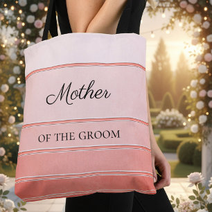 Braut Chic Korallenfarbene Ton-in-Ton-Gestreifte T Tasche