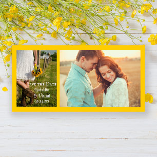 Braut, Cowboy Stiefel und Sonnenblumen Save the Da Date
