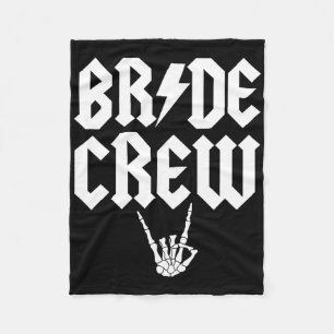 Braut Crew Rock N Roll Gothic Halloween Junggesell Fleecedecke