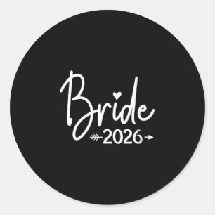 Braut der Frauen est 2026 verheiratet Hochzeit Bra Runder Aufkleber