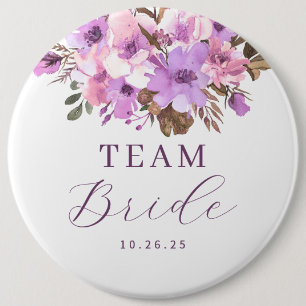 Braut des Blumen-Teams Button