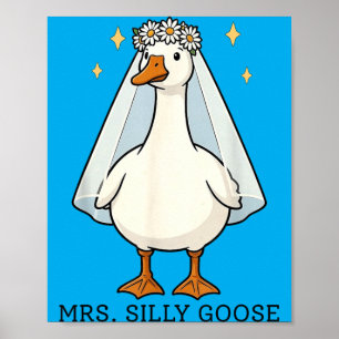 Braut, die bald heiratet, lustige Braut-Gans wird Poster
