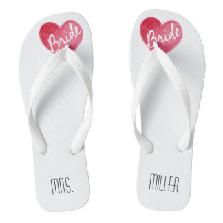 Braut drehen Reinfall-Strand Bachelorette um Flip Flops
