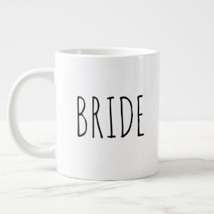 "Braut" Einfaches modernes Bauernhaus Jumbo-Tasse