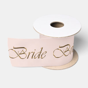 Braut erröten rosa goldenes Muster elegant Satinband