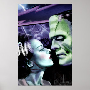 Braut & Frankie Monster in Liebe Klassischer Horro Poster