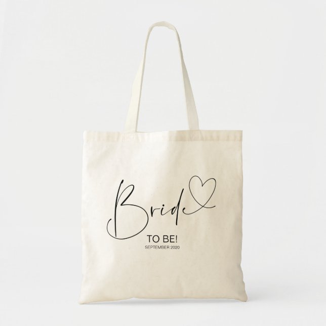 Braut für einfache Schwarz-Weiß-Hochzeit-Tasche Tragetasche (Vorne)