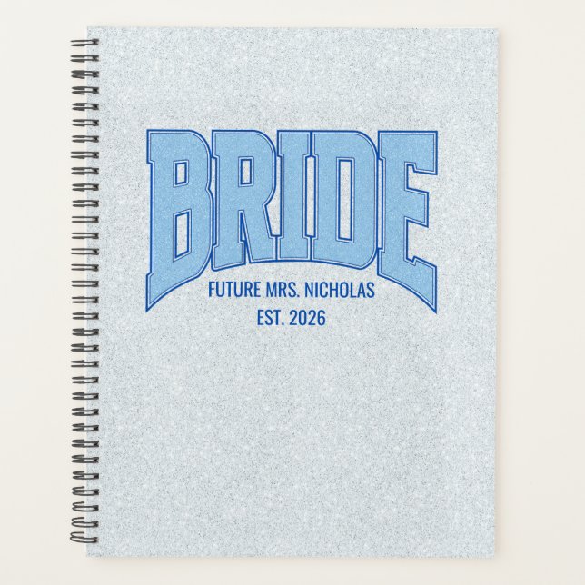 Braut Glitter-Hochzeitsplaner-Organizer Planer (Vorderseite)