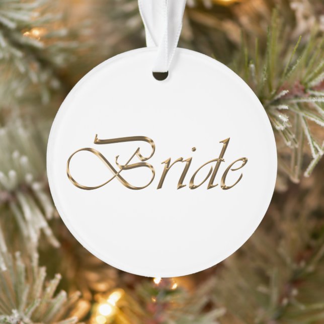 Braut, goldene Drehbuch elegante Chic Kalligraphie Ornament (Baum)
