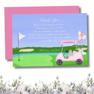 Braut-Golfwagen Braut Hochzeit Frühstücks-Party Dankeskarte