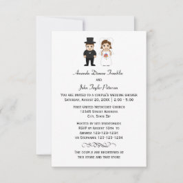 Braut & Groom - 3x5 Dusche Einladung