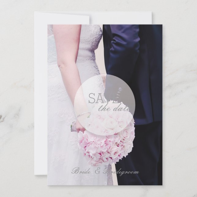 Braut & Groom Hochzeit Save The Date (Vorderseite)