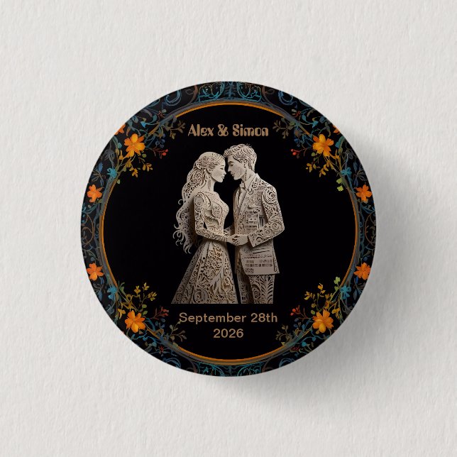 Braut & Groom Royal Classic Button (Vorderseite)