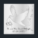 Braut & Groom Wedding Day Keepake Magnet<br><div class="desc">Der Magnet der Hochzeitstag-Keepake aus der Braut und der Gräuel ist bereit, sich zu personalisieren. ✔ Hinweis: Nicht alle Vorlagenbereiche müssen geändert werden. 📌 Wenn Sie weitere Anpassungen benötigen, klicken Sie bitte auf den Button "Weitere Anpassungen vornehmen" oder "Design anpassen oder bearbeiten" und verwenden Sie unser Designwerkzeug, um die Größe,...</div>