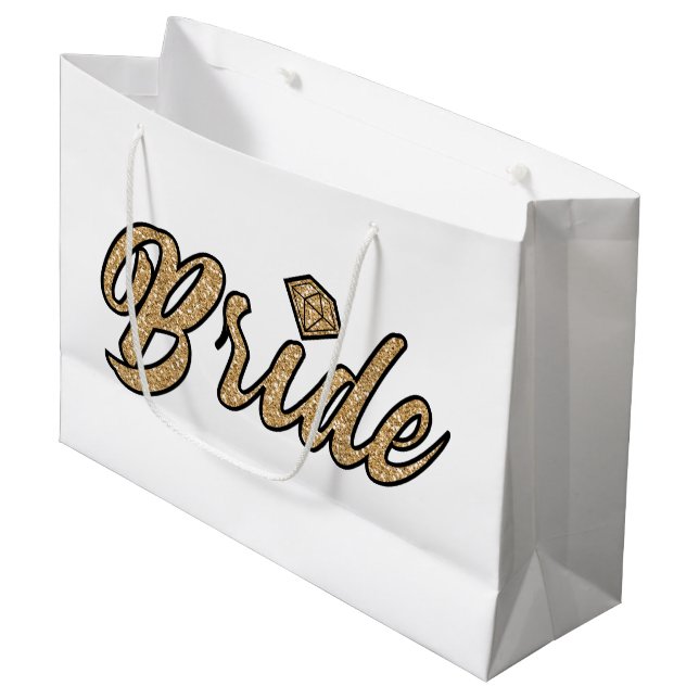 Braut-große Geschenk-Tasche Große Geschenktüte (Vorderseite Schrägansicht)