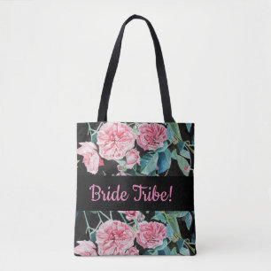 Braut Hochzeit Brautjungfer Tote-Tasche mit rosa R Tasche