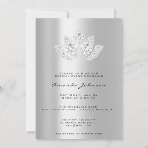 Braut Hochzeit Lotus Mandala Kristall Einladung