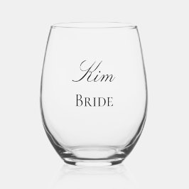 Braut Hochzeit Personalisiert Anpassbar Weinglas Ohne Stiel