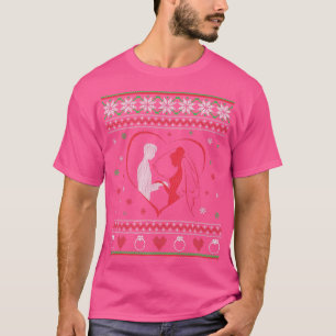 Braut Hochzeit und Groom Ugly Weihnachts Sweater S T-Shirt