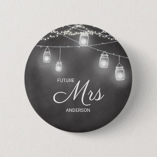 Braut Hochzeit Zukunft Frau Schwarz Weiß Button