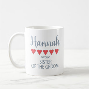 Braut & Hochzeitsgesellschaft 5 Herz Bruder des Br Kaffeetasse
