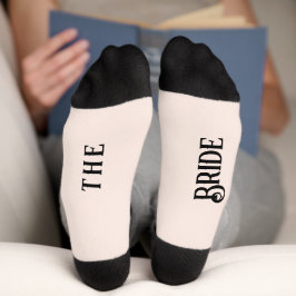 Braut Hochzeitsparty Rosa und schwarze Socken