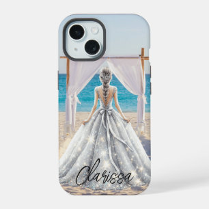 Braut Hochzeitstag Strandhochzeit Elegantes Brautk iPhone 15 Hülle