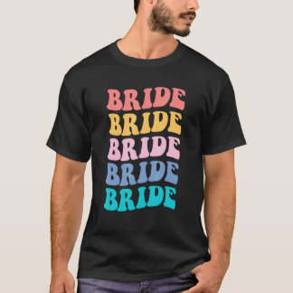 Braut Ich Heirate Crew Retro Junggesellinnenabschi T-Shirt