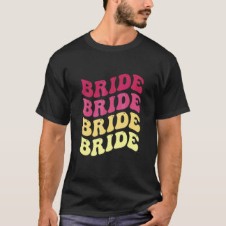 Braut Ich Heirate Crew Retro Junggesellinnenabschi T-Shirt