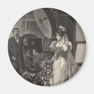 Braut im Vintage-Stil, Brautporträt mit Fotograf Magnet