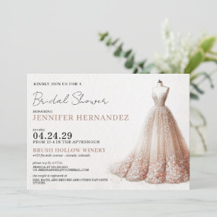 Braut in Bloom Peach Blush Brautparty Einladung