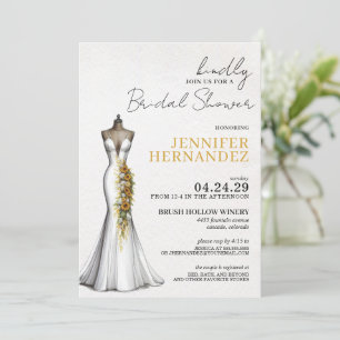 Braut in Bloom Sunflowers Brautparty Einladung