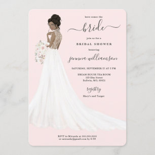 Braut in Lace Gown Brautparty Einladung