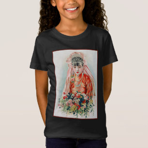 Braut in Rot auf einer chinesischen Hochzeit in Sh T-Shirt