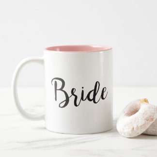 Braut-Kaffee-Tasse Minimalistic Hochzeits-Geschenk Zweifarbige Tasse