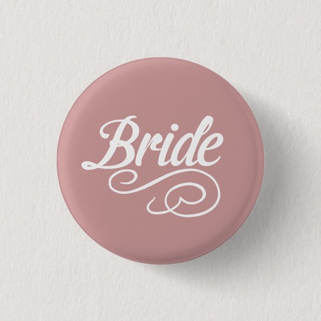 Braut-Knopf irgendeine Hintergrundfarbe Button (Vorderseite)