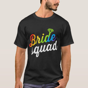 Braut LGBT-Regenbogenflagge Lesbische Junggesellin T-Shirt