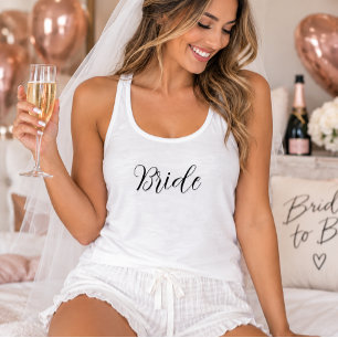 Braut Minimalistisches Modernes Skript Brautparty- Tank Top