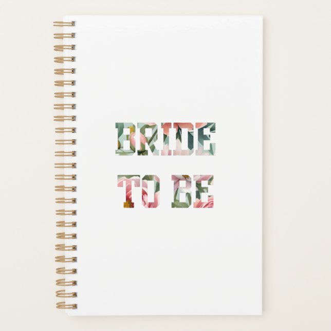 Braut mit Blumenprint Planer (Vorderseite)