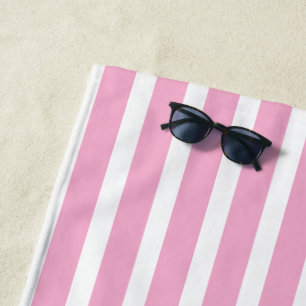 Braut mit individuellem Namen Rosa Streifen Jung Strandtuch
