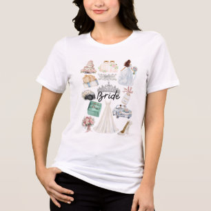 Braut mit sanften Wasserfarben-Hochzeitsbildern Ti Tri-Blend Shirt