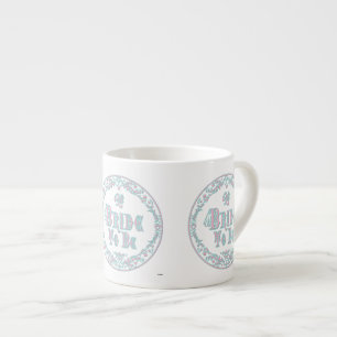 Braut mit Schleier, Extravagant rosa - Aquamarin V Espressotasse