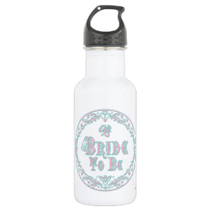 Braut mit Schleier, Extravagant rosa - Aquamarin V Trinkflasche
