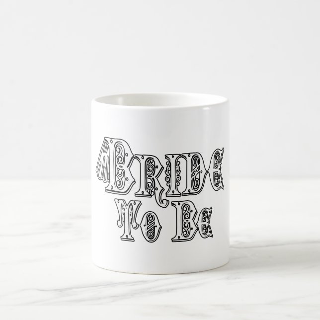 Braut mit Schleier, Extravagant weiß - schwarze Ko Kaffeetasse (Mittel)