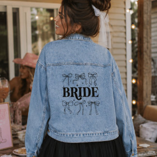 Braut mit Schleifen Jeansjacke