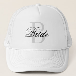 Braut-Monogramm-Trucker-Hut für die Hochzeitsgesel Truckerkappe