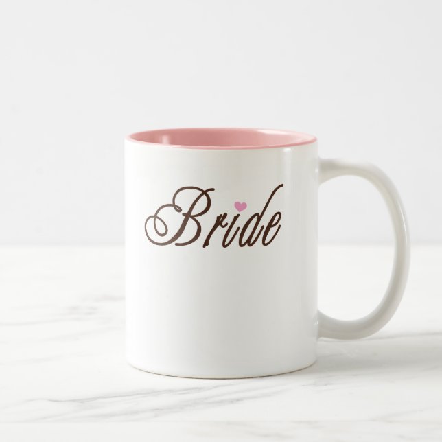 Braut-nobles Braun Zweifarbige Tasse (Rechts)